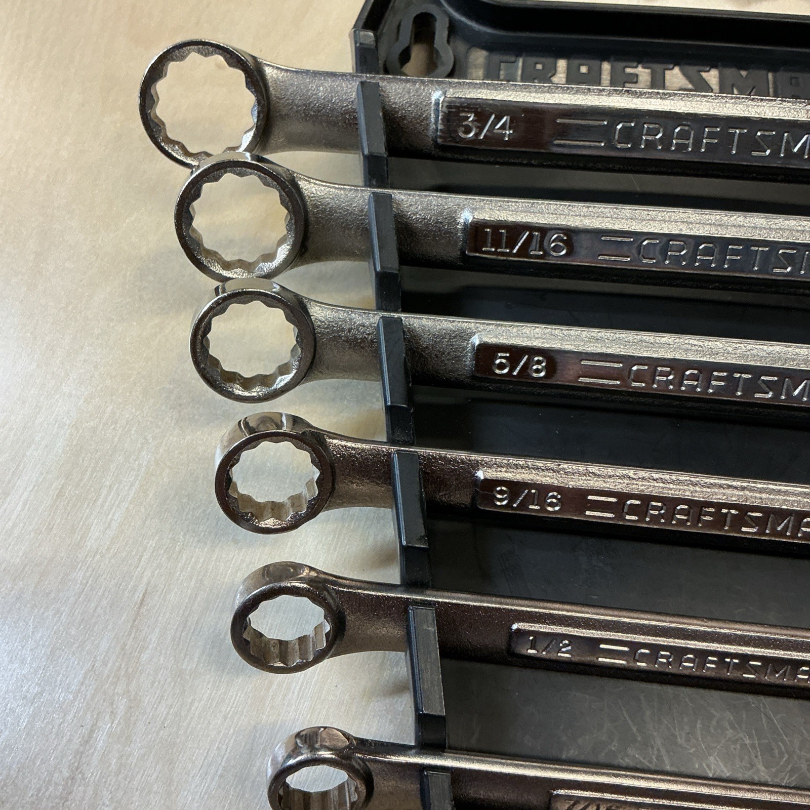 Craftsman USA 9 Pc 5/16”~3/4”Combination12 Pt Wrench Set VA SERIES FREE SHIPPING