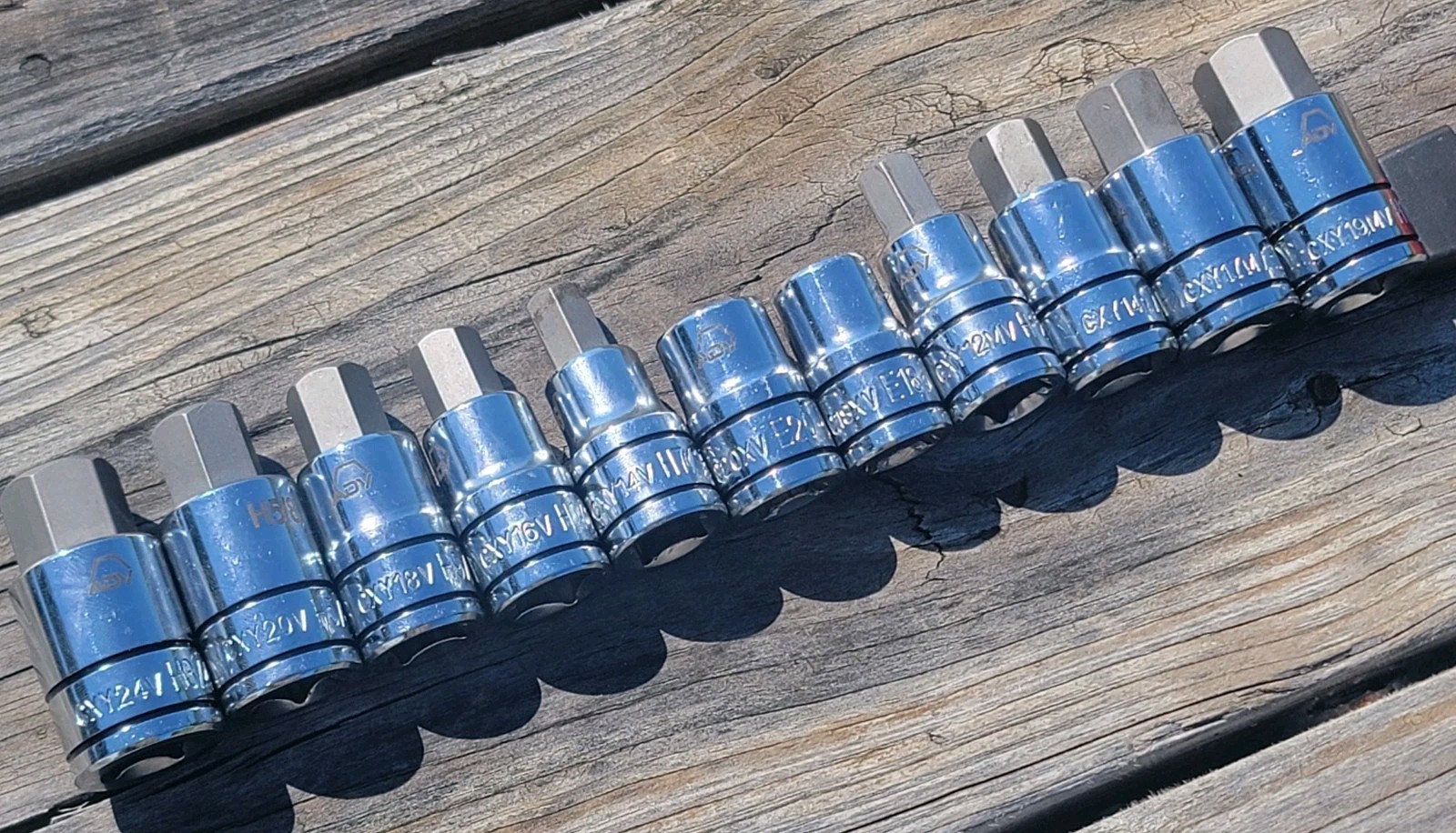 Matco Tools ADV Hex Bit Socket Set 11 pc 1/2″ Drive CXY19MV w/ Rail