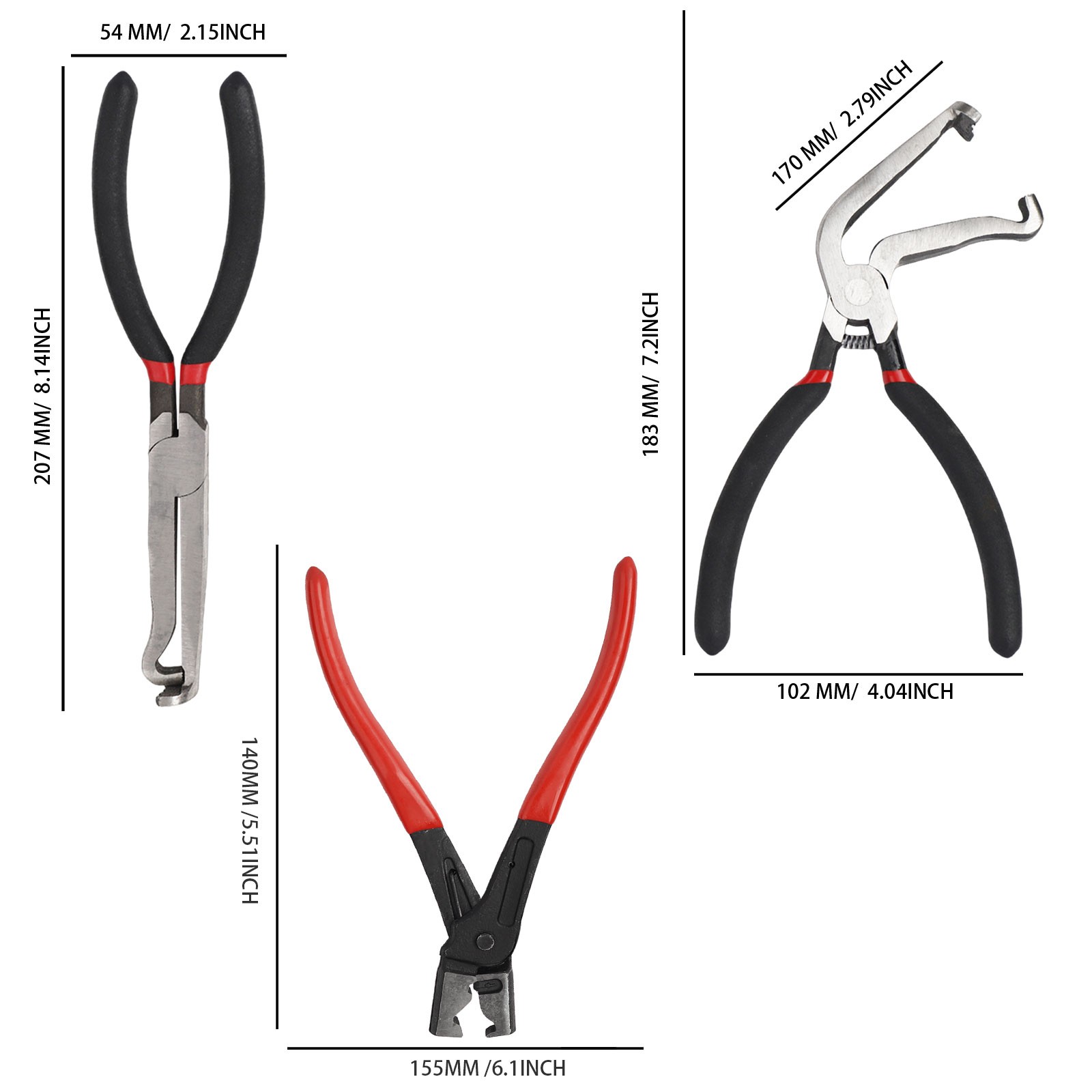 3 Pack Electrical Disconnect Pliers,Electrical Connector Separator for Cars