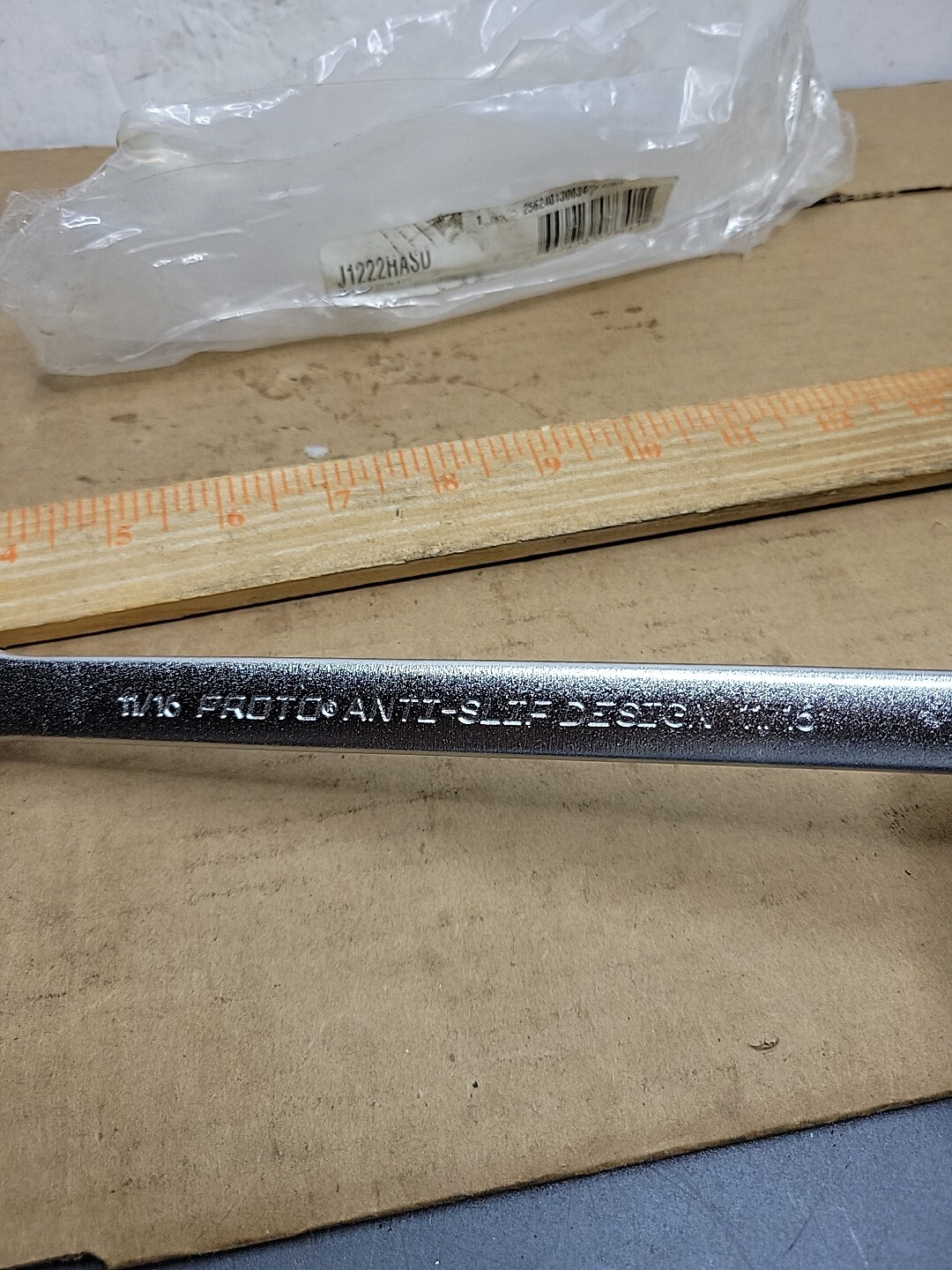 Proto 1222HASD, 11/16″ Anti-Slip Design Combination Wrench, 6 Point, Satin