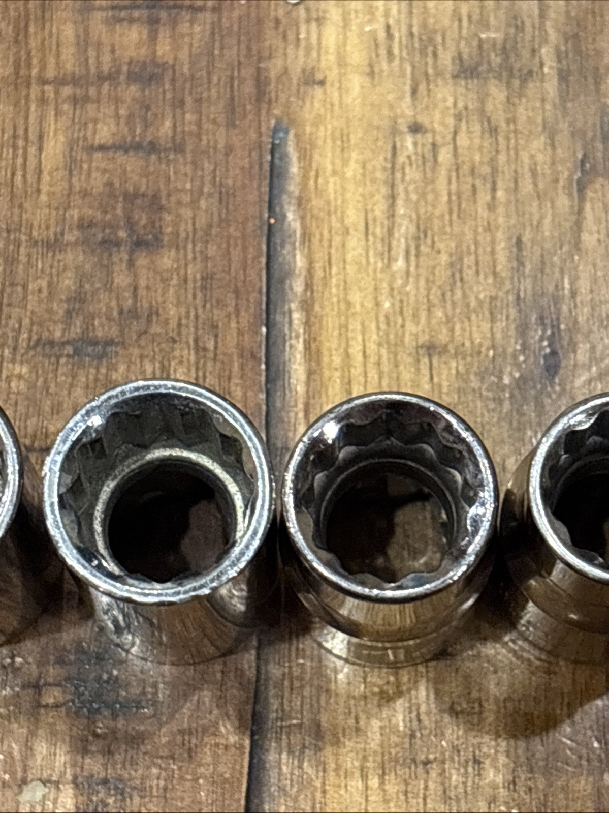 Craftsman 1/2” Laser Shallow Socket Set 9mm – 22mm 1/2” Drive 12pt 11pc USA EUC