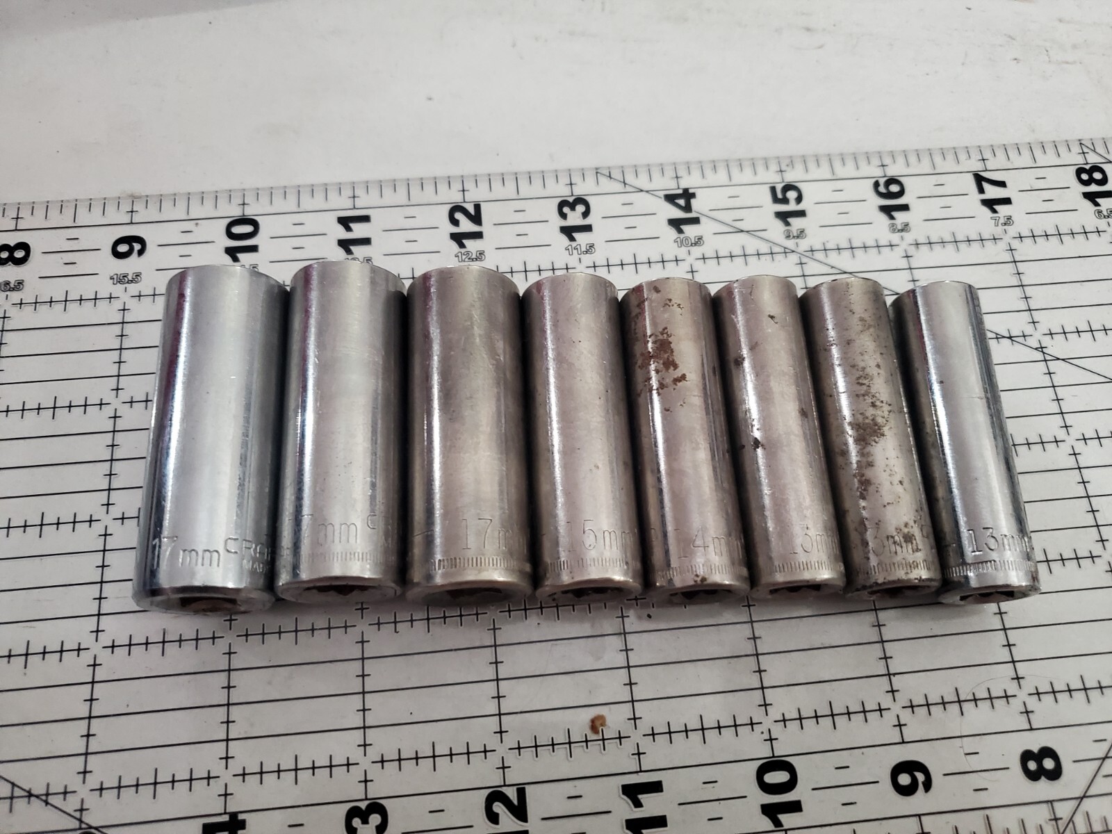 Craftsman USA 3/8″ Drive Deep Socket Set Metric 6 Point Tool MANY DUPLICATES