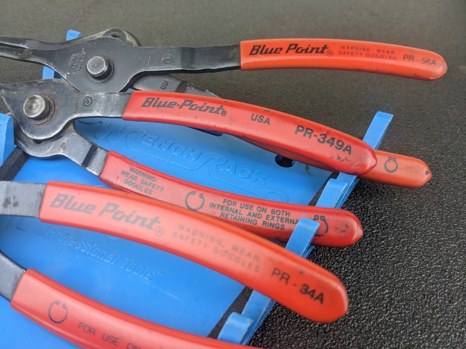 #bn144 Blue Point Tools 4pc Snap Ring Pliers Set Internal/External pr12a pr34a