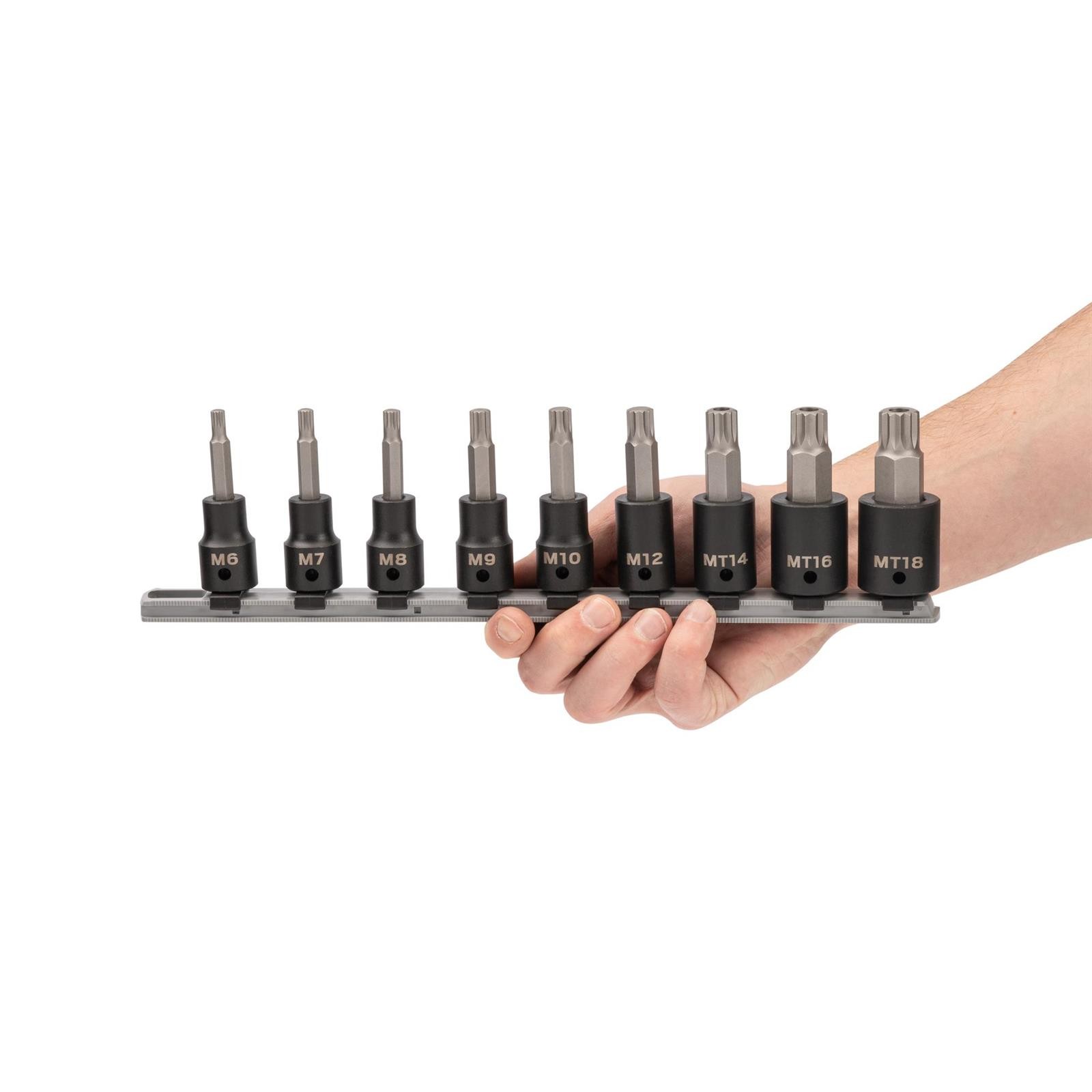 Tekton SIB92103 1/2 in Drive Triple Square Impact Bit Socket Set