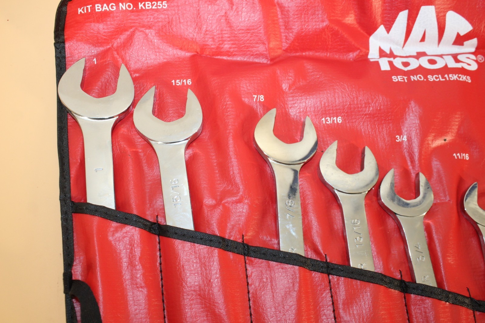 Mac Tools SCL15K2KS 15 Piece SAE Knuckle Saver End Wrench Set, 1/4″ thru 1″