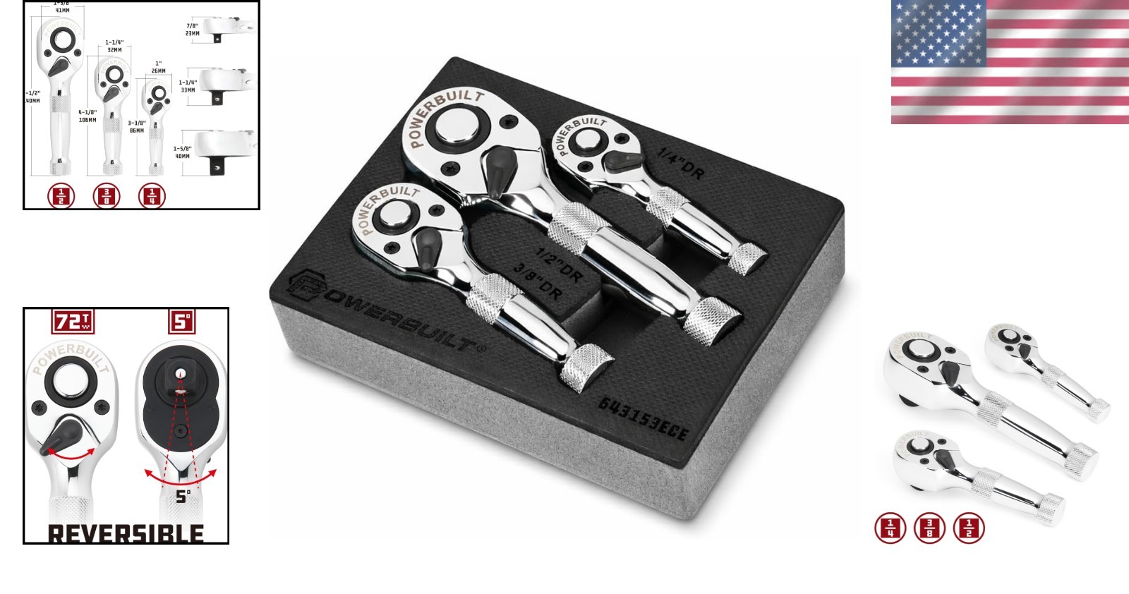 Compact 90-Tooth Ratchet Bundle