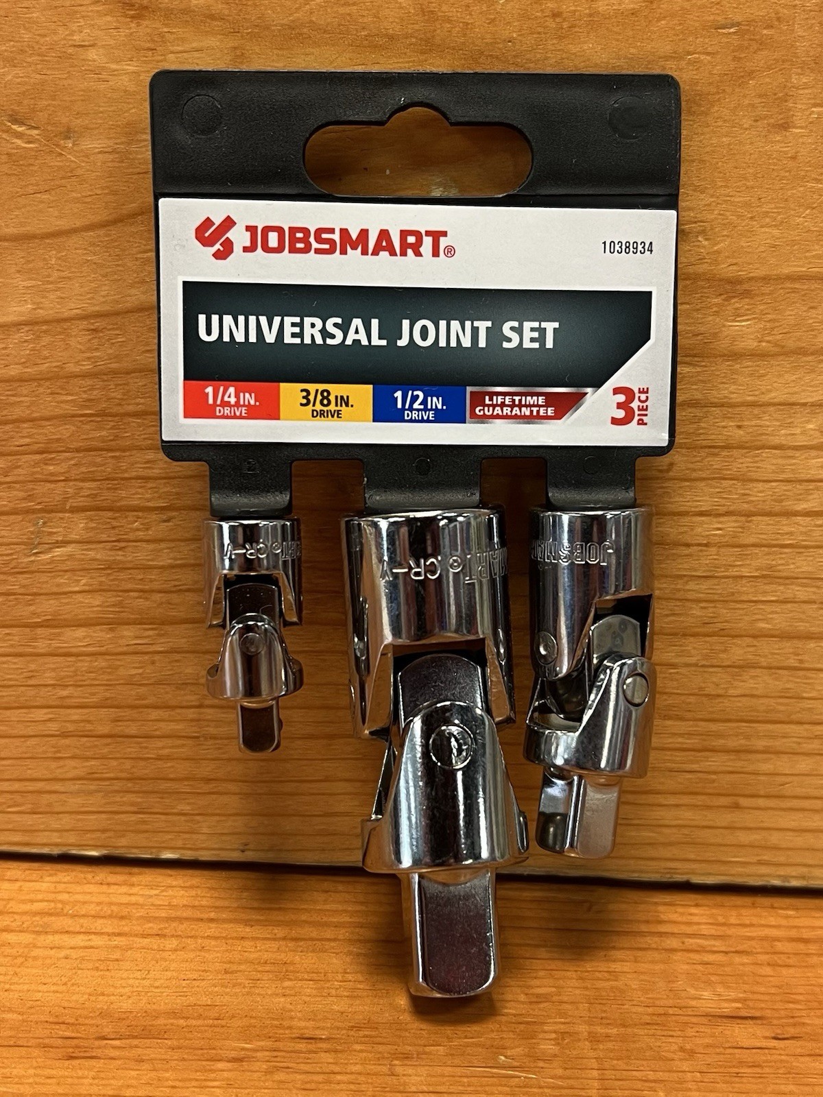 JobSmart 1038934 1/4 in., 3/8 in. and 1/2 in. Drive Set, Universal Joint, 3 pc.