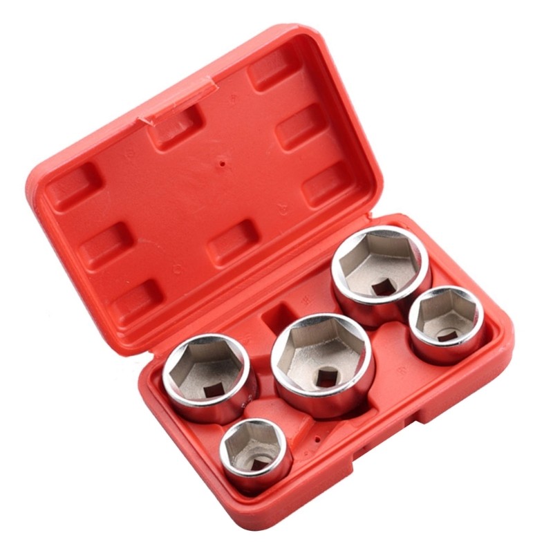 5Pcs Wrench Set Heavy Duty Chrome Plated Socket For Car Maintenance