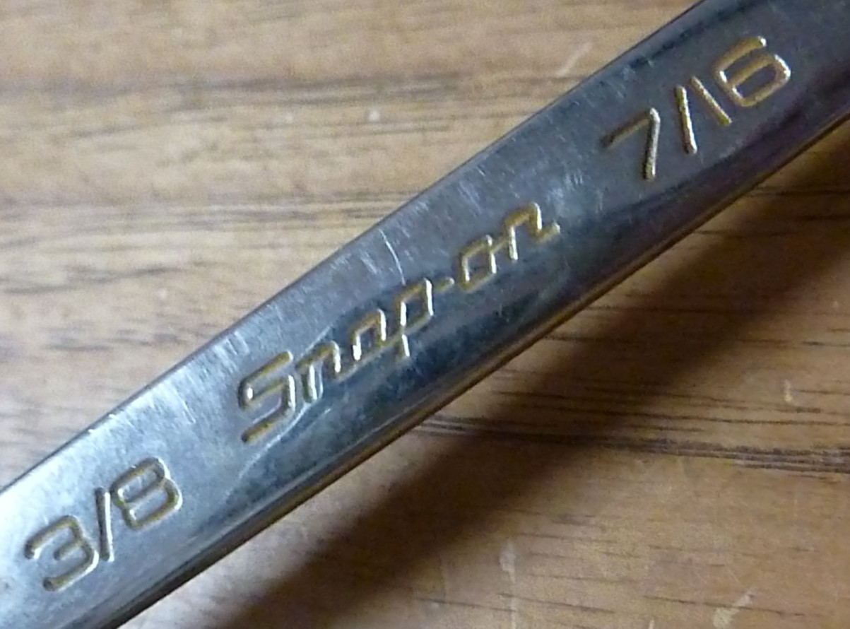Snap-on Tools 3/8″ x 7/16″ Double Flare Nut Wrench 6 Point RXFS1214B USA