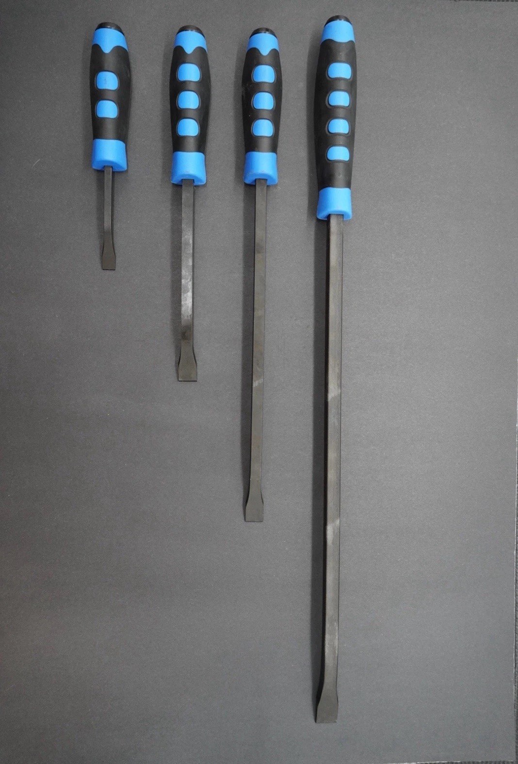 Matco Tools Pry Bar Set 4- Piece Curved Tip Strike Handle (Blue) PBSB4C No Tray