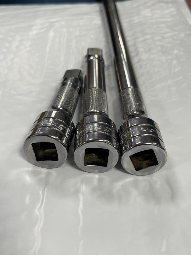 SNAP-ON 3 PC 1/2″ DRIVE KNURLED SOCKET EXTENSION (SXK3/ SXK5/ SXK11) BRAND NEW.