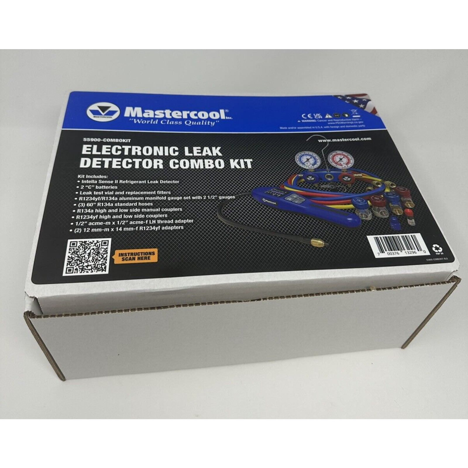R134A/1234YF Gauges and Electronic Leak Detector Mastercool 55900-Combokit AC