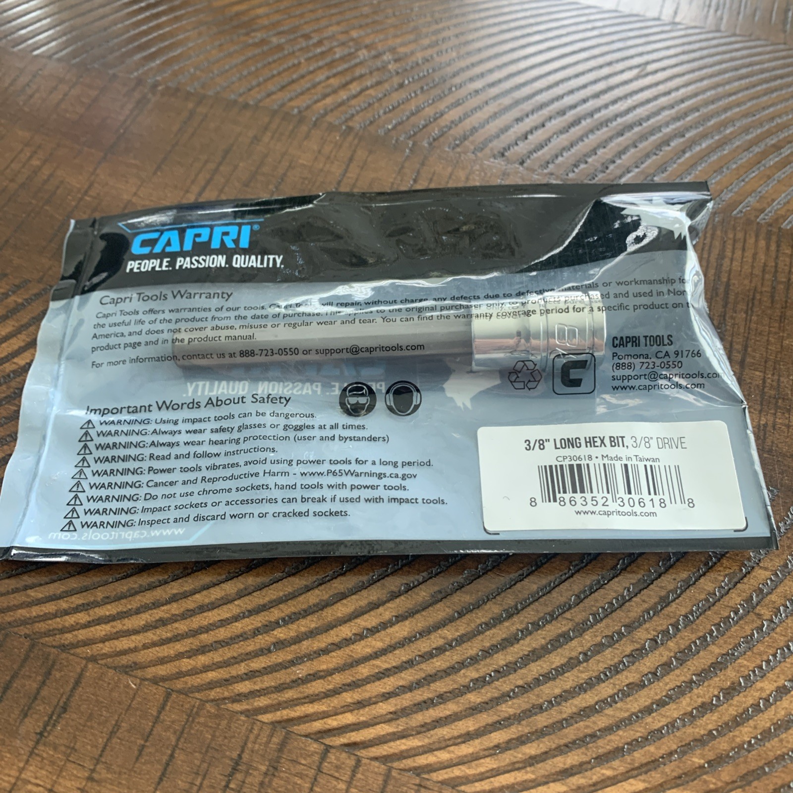 Capri Tools Long Hex Bit Socket, Metric and SAE Sizes