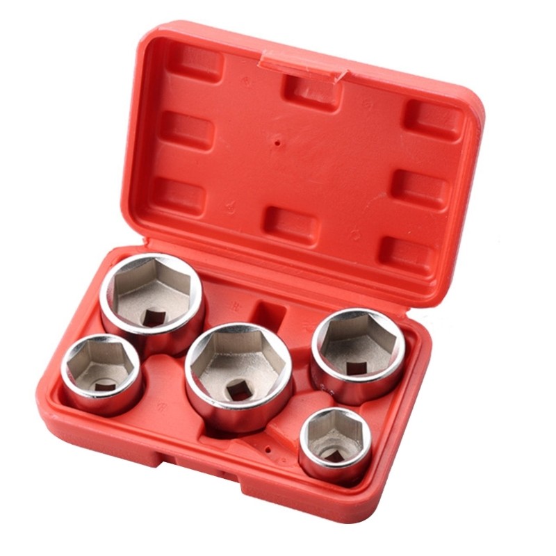5Pcs Wrench Set Heavy Duty Chrome Plated Socket For Car Maintenance