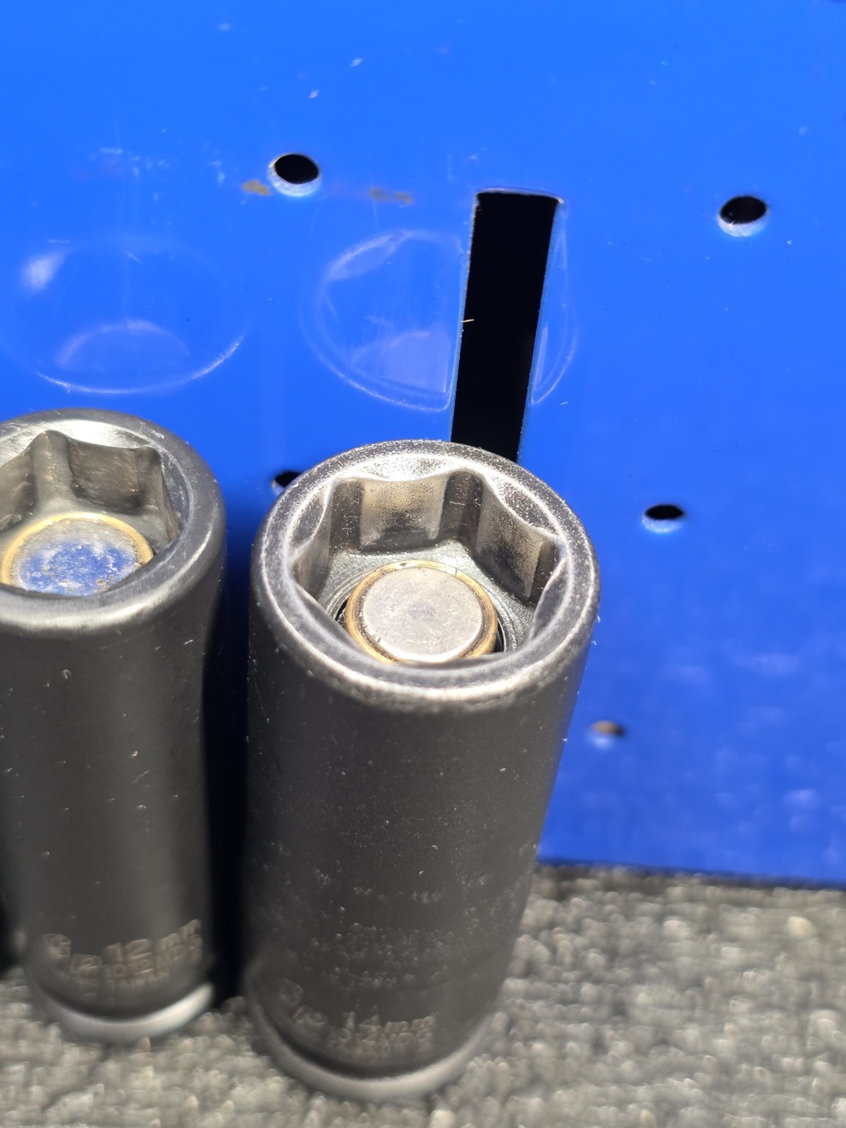 Grey Pneumatic GP 3/8″ Drive 8, 10, 12 & 14mm Magnetic Deep Impact Sockets Nice