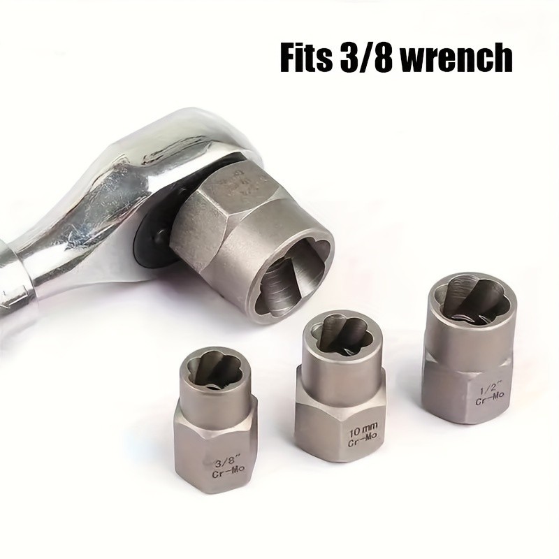 14pc Impact Bolt & Nut Remover Set 3/8″ Drive Bolt Extractor Tool Kit With Case