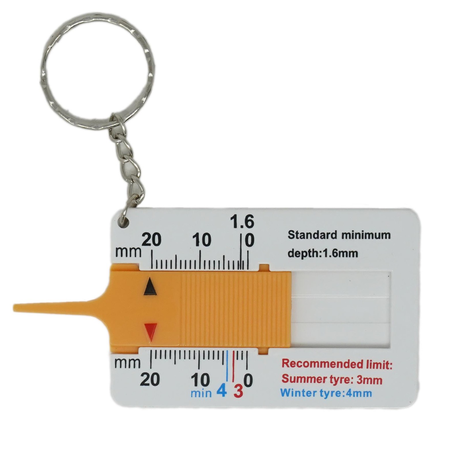 Tyre Tread Depth Gauge Car Wheel Tire Depth Measuring Tool Pocket Size