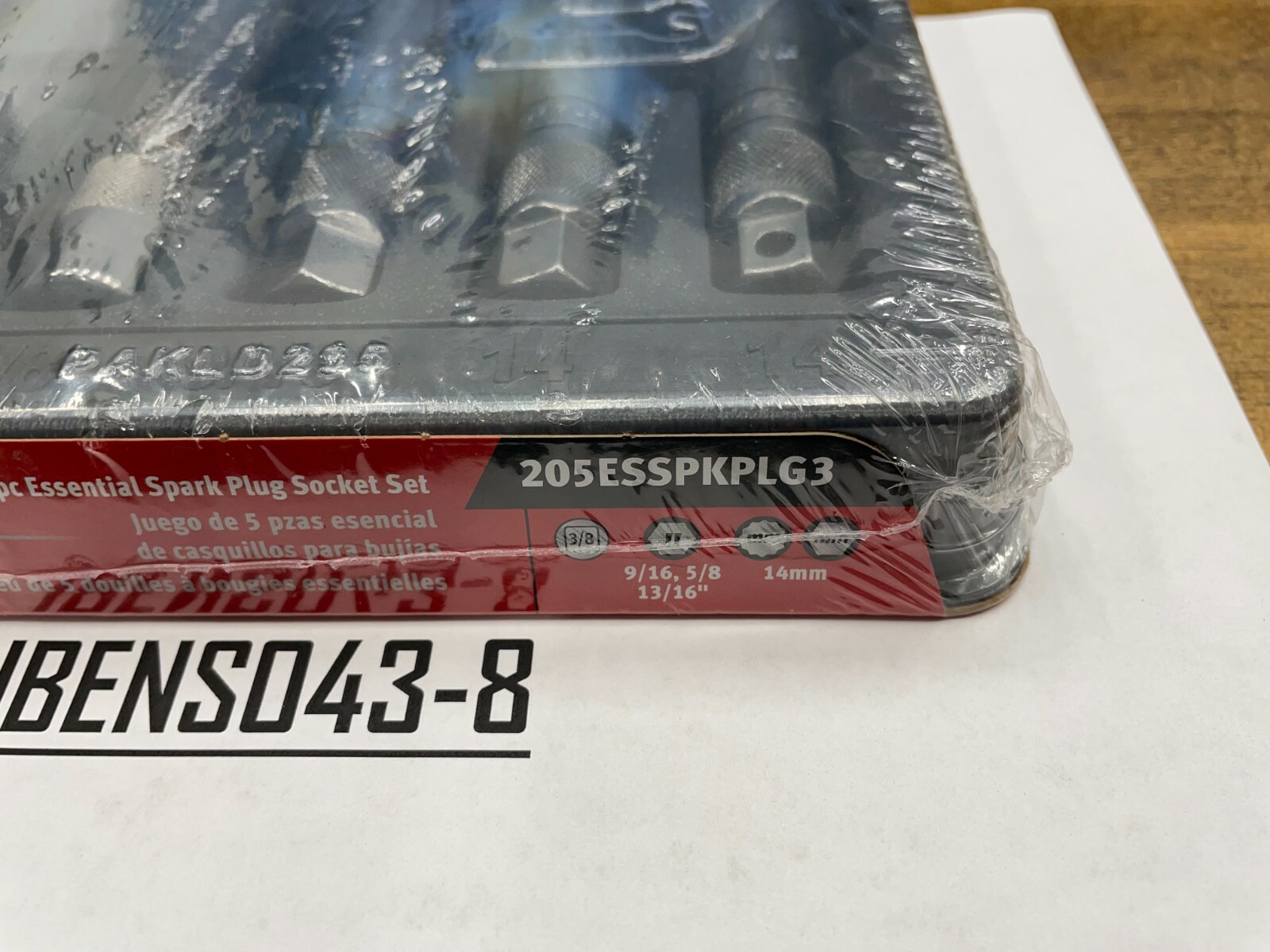Snap-on Tools NEW 5pc 3/8″ Drive Essential Spark Plug Socket Set 205ESSPKPLG3