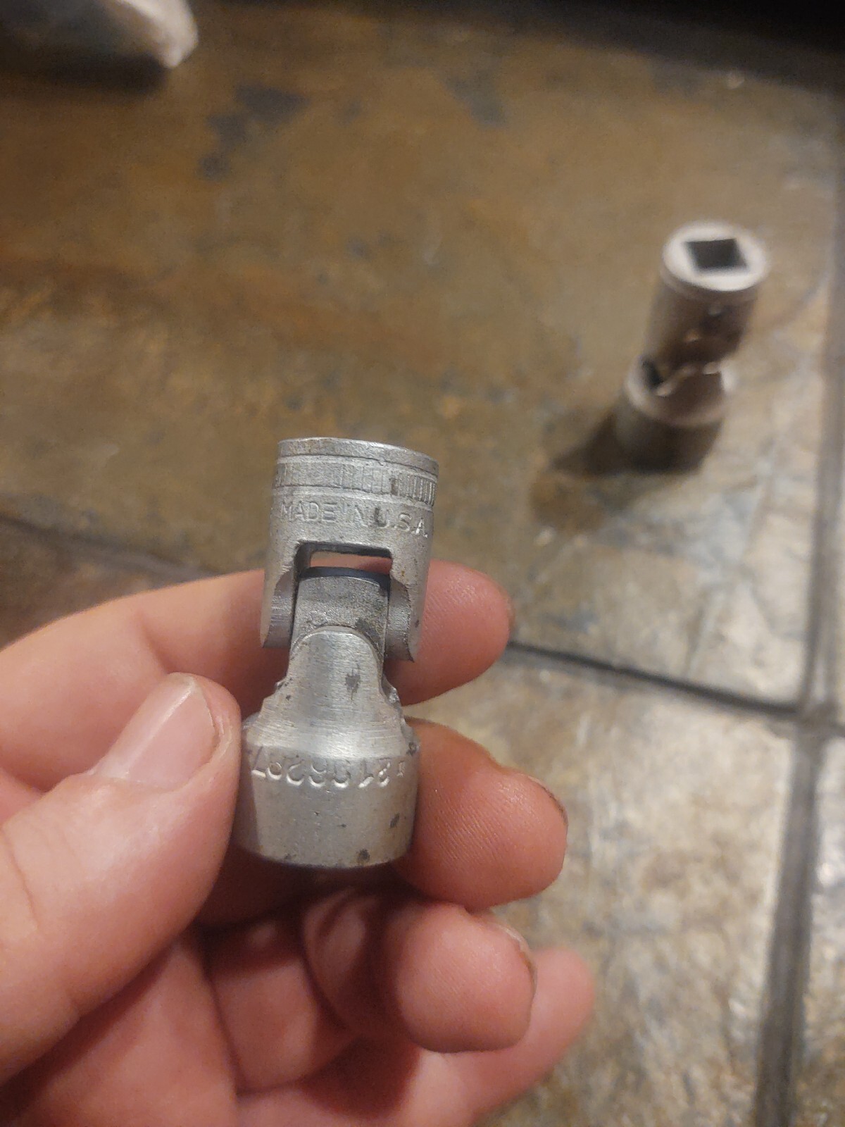 Lot 2 SNAP-ON F-20 F-18 5/8″ 9/16″ Drive Swivel Socket USA 1/2″ Socket 2196297