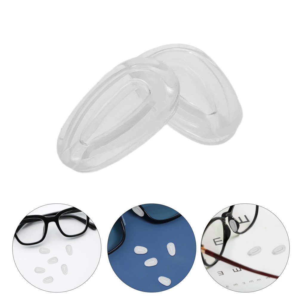 10 Pairs Transparent Silicone Nose Pads For Glasses Eyewear Nose Bridge Support
