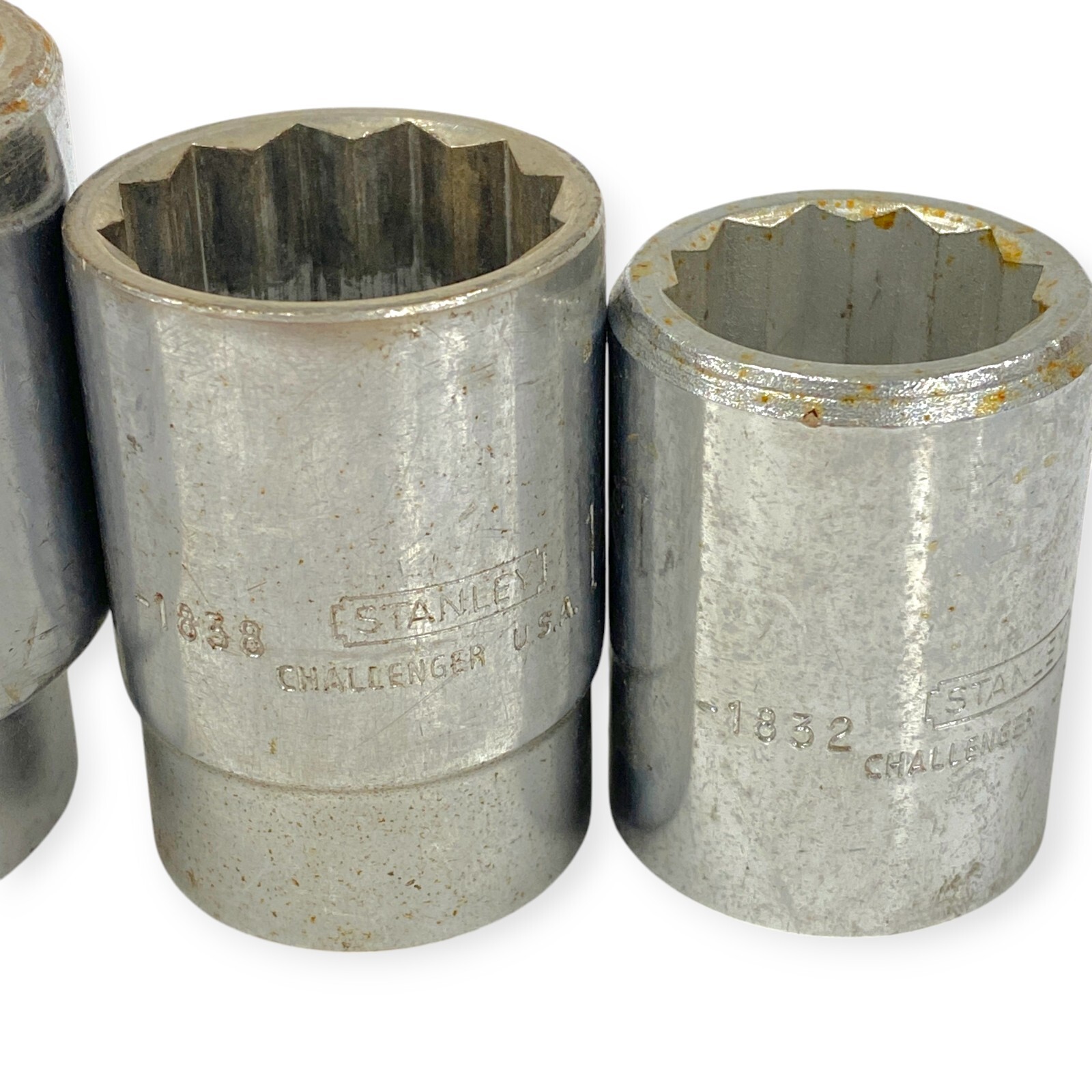 Stanley Challenger 12 Point 3/4 in Drive SAE Socket Set Made in USA, 4 Pcs