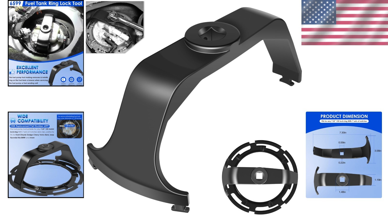 High-Quality Fuel Pump Lock Ring Removal Tool – Durable Alloy Steel Design