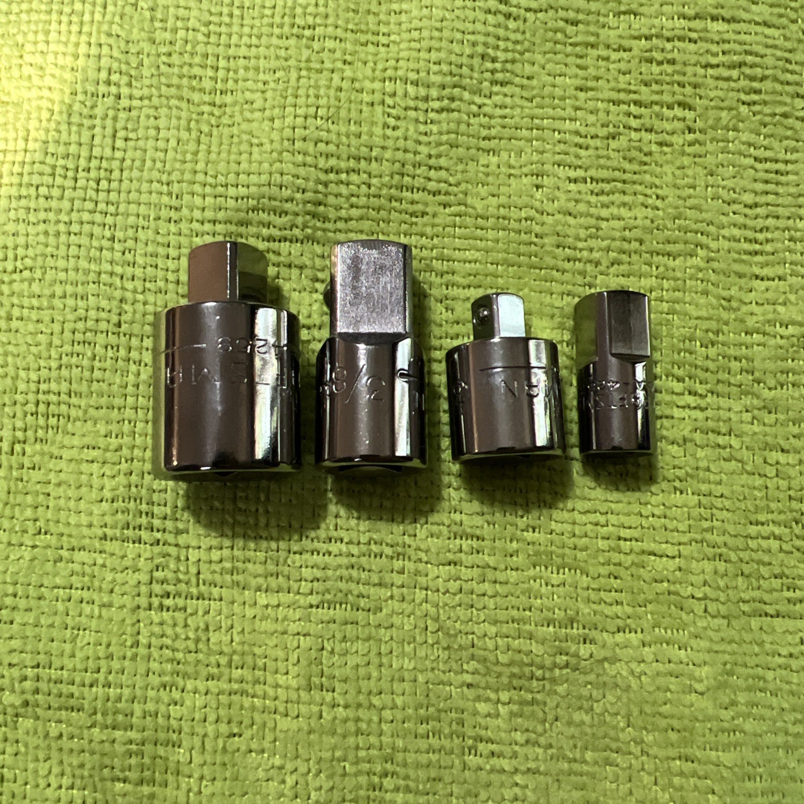 NOS Craftsman USA 4-Piece Ratchet 1/4 3/8 1/2 Adapter Set w/ Pouch 94235 NEW