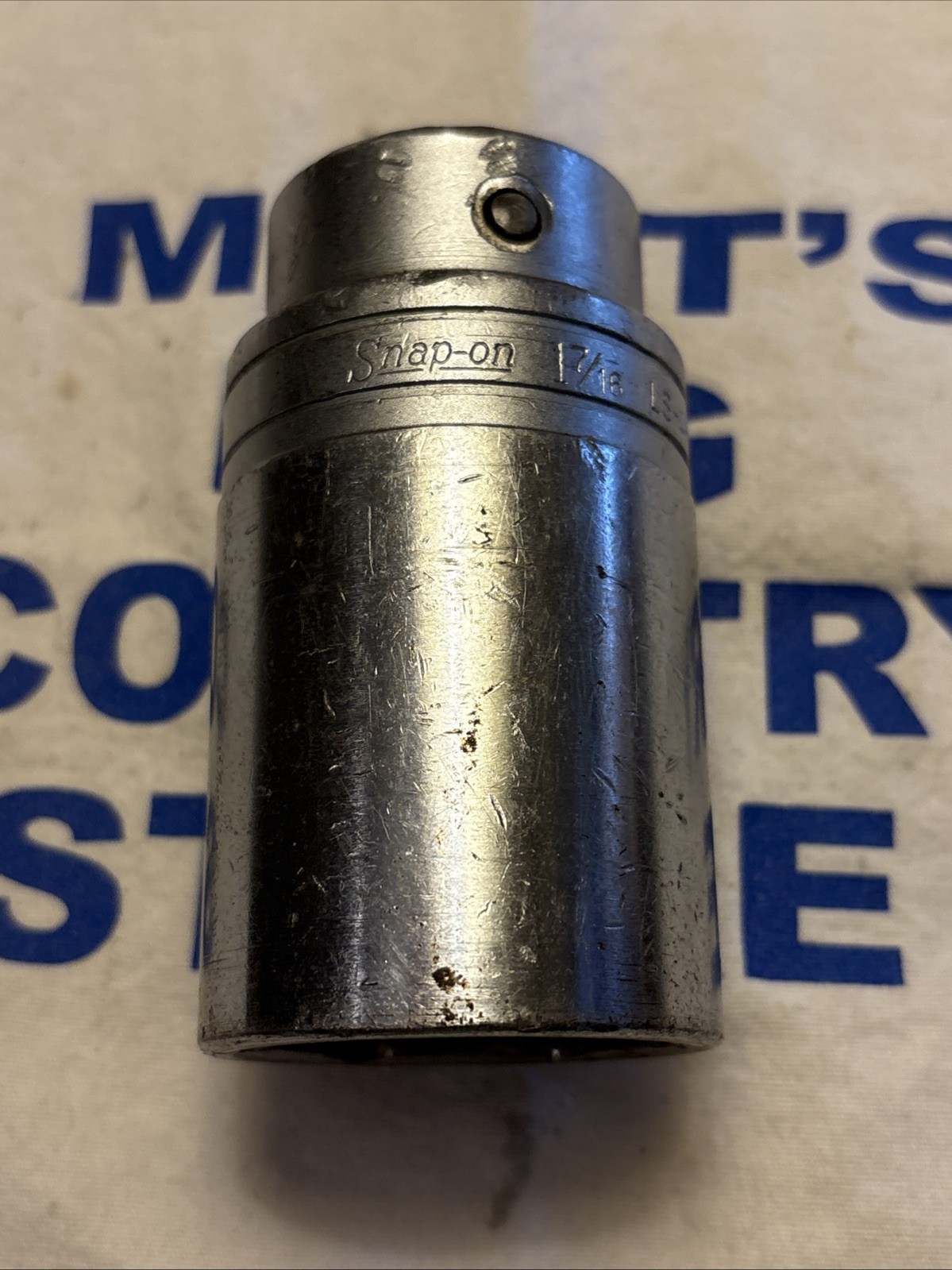 Vintage Snap-on Tools USA 3/4″ Drive 6pt 1-7/16″ Deep Chrome Socket LS-462