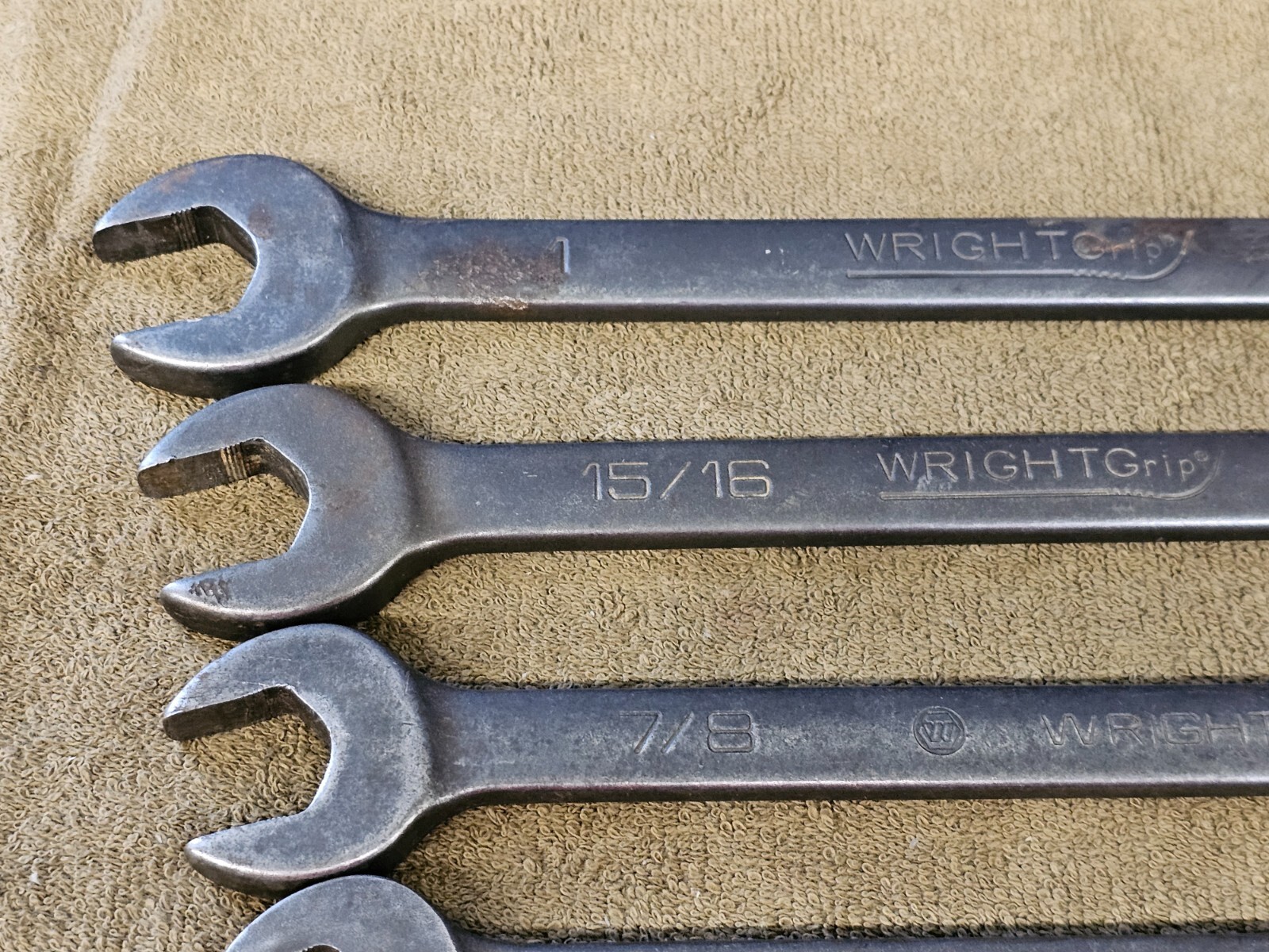 Wright Grip Combination Wrench Set Sae 1″ 7/8 5/8 9/16 1/2 3/8″ 31132 Black Tool