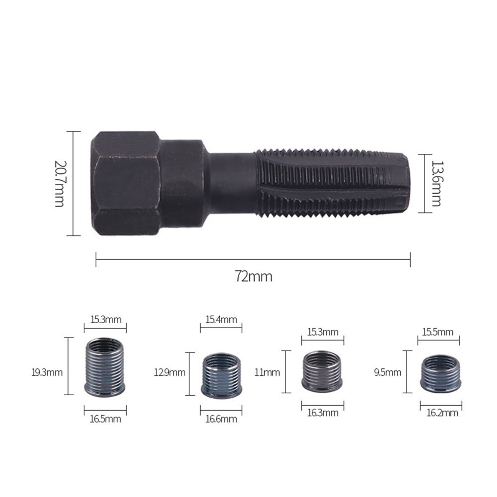 Replacement Reamer Tap Tool Rethread Repair Kit Steel Vehicle Accessories New
