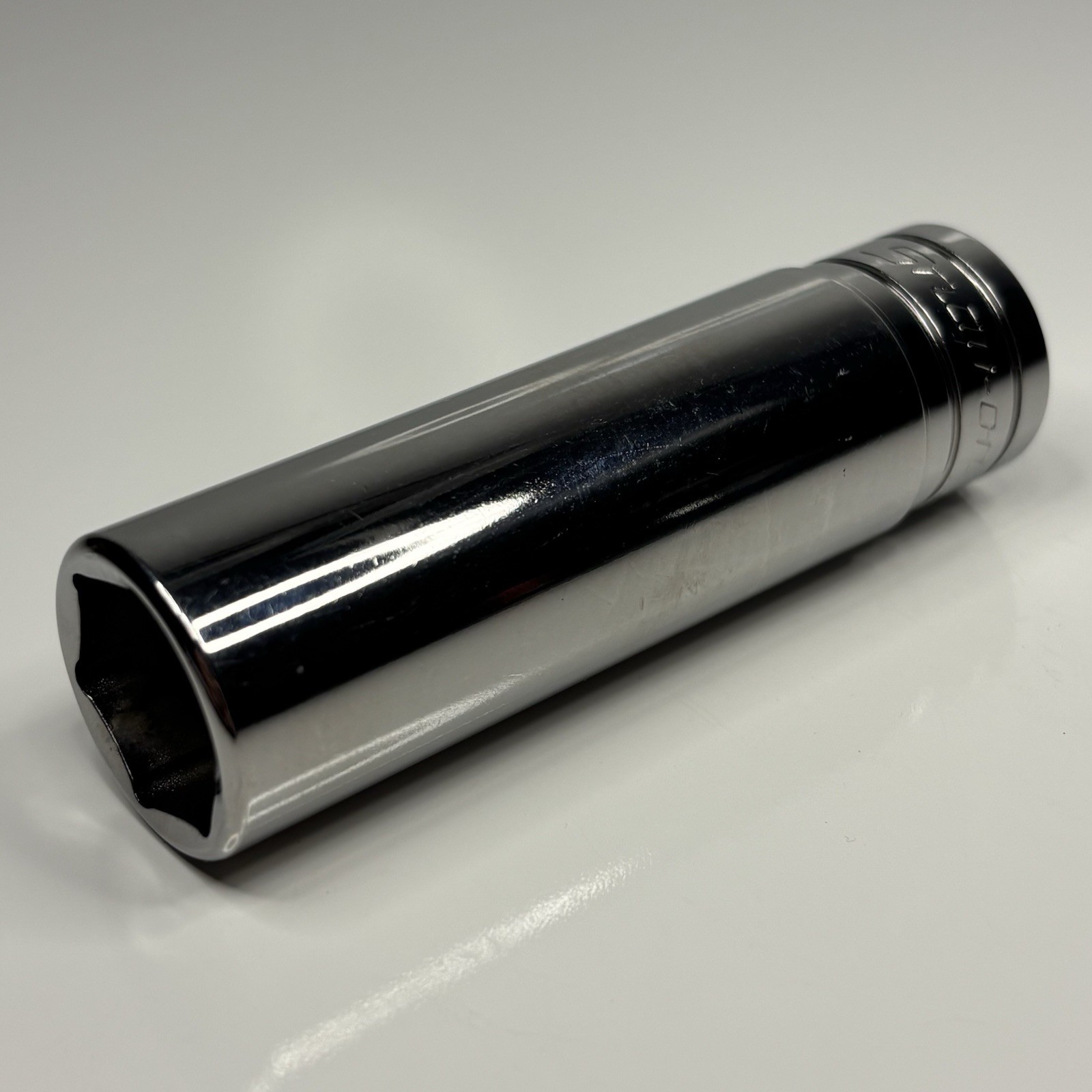 Snap On Tool TS221 1/2 Dr 6Pt SAE 11/16 Flank Dr Deep Chrome Socket USA 2006 VGC