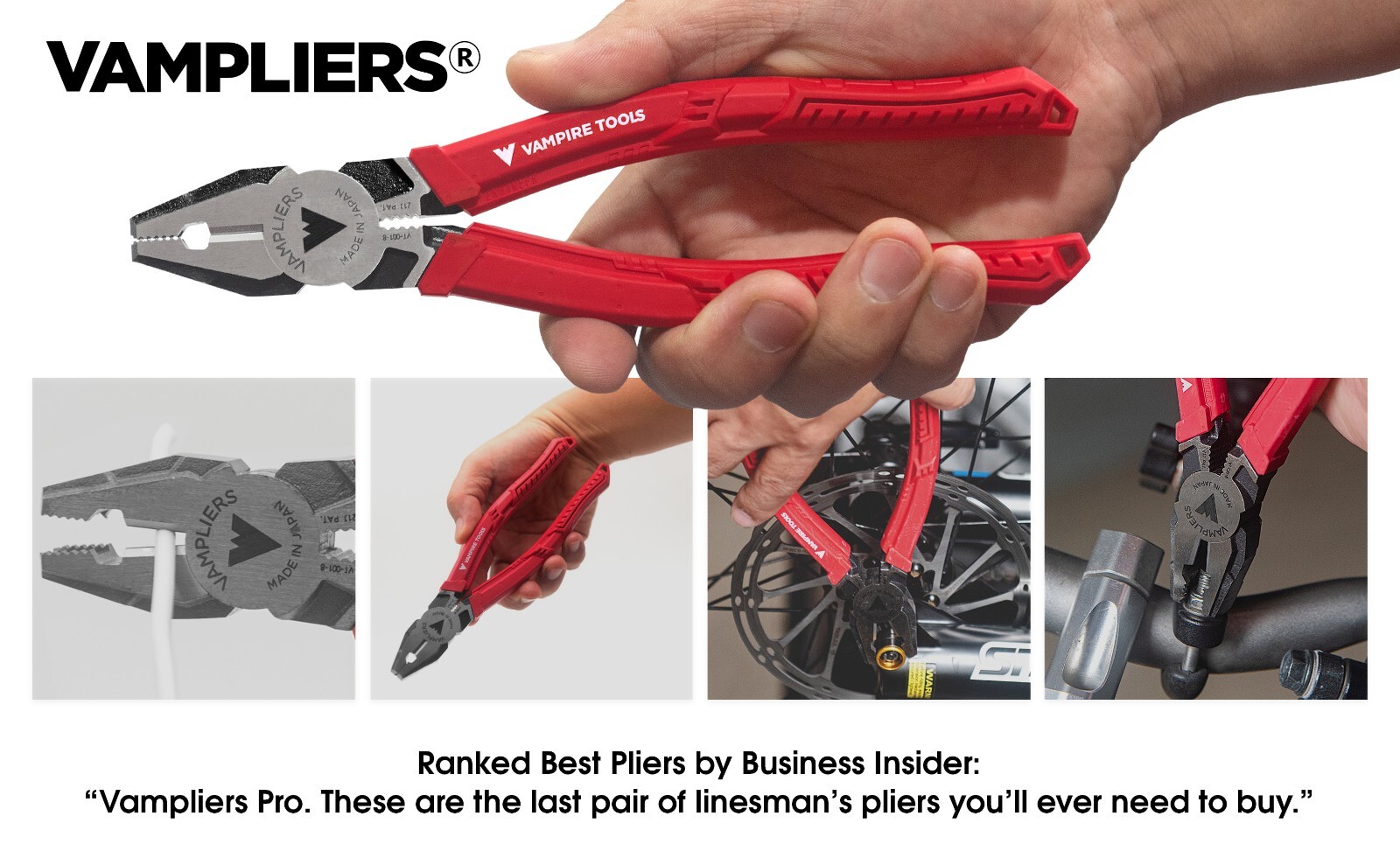 VAMPLIERS 8″ Heavy Duty Stripped Screw Removal Lineman’s Pliers Made in Japan