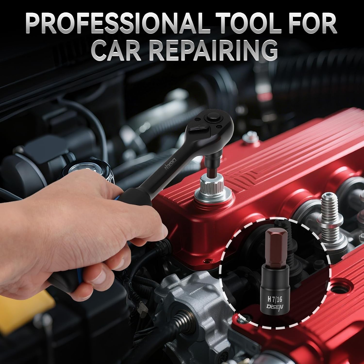 32-Piece Hex Bit Socket Set – SAE & Metric