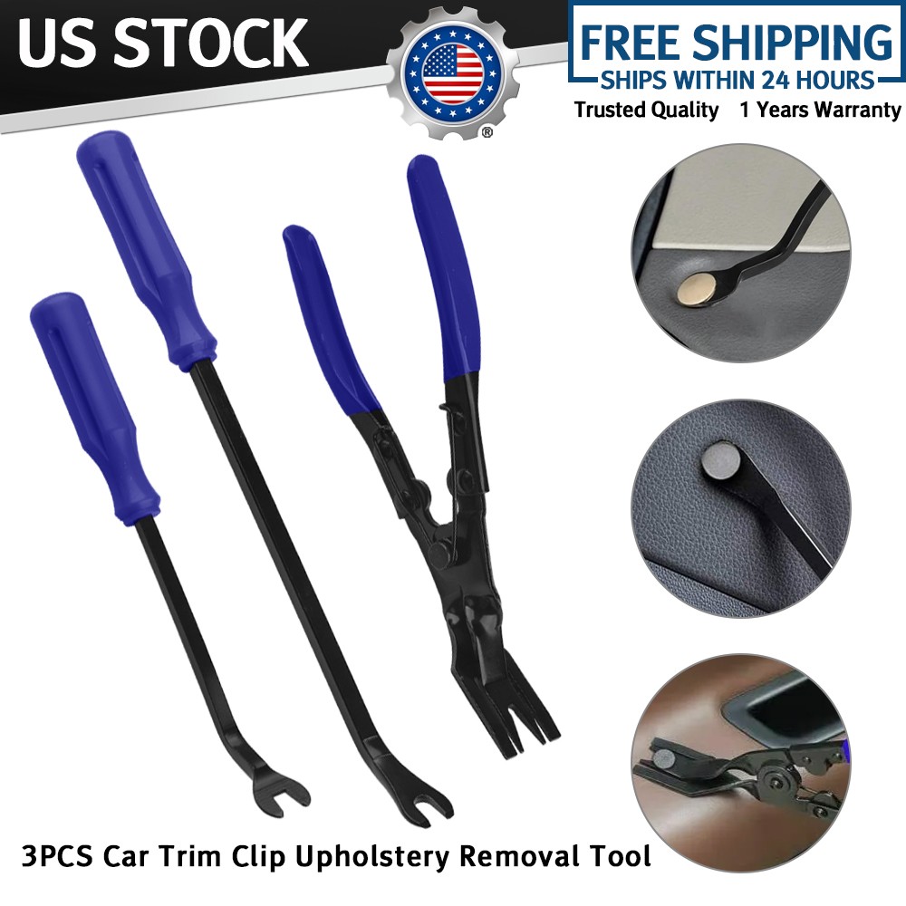 Auto Trim Clip Remover Tool 3PCS Removal Pliers Fastener Door Panel Retainer Set