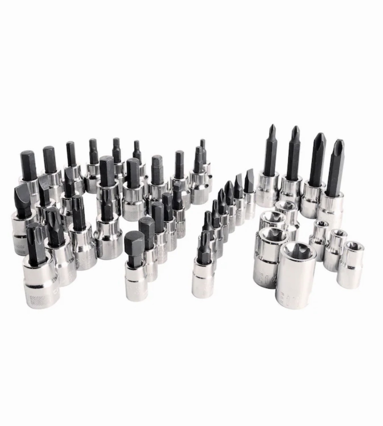 CRAFTSMAN Hex Bit and Torx Bit Socket Set, 1/4 and 3/8 Drive, SAE and MM, 42 Pcs