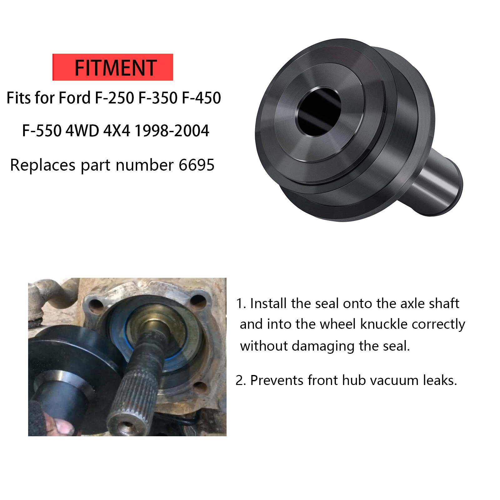 For 1998-2004 Ford F250 F350 F450 F550 Axle Shaft Vacuum Oil Seal Installer 6695