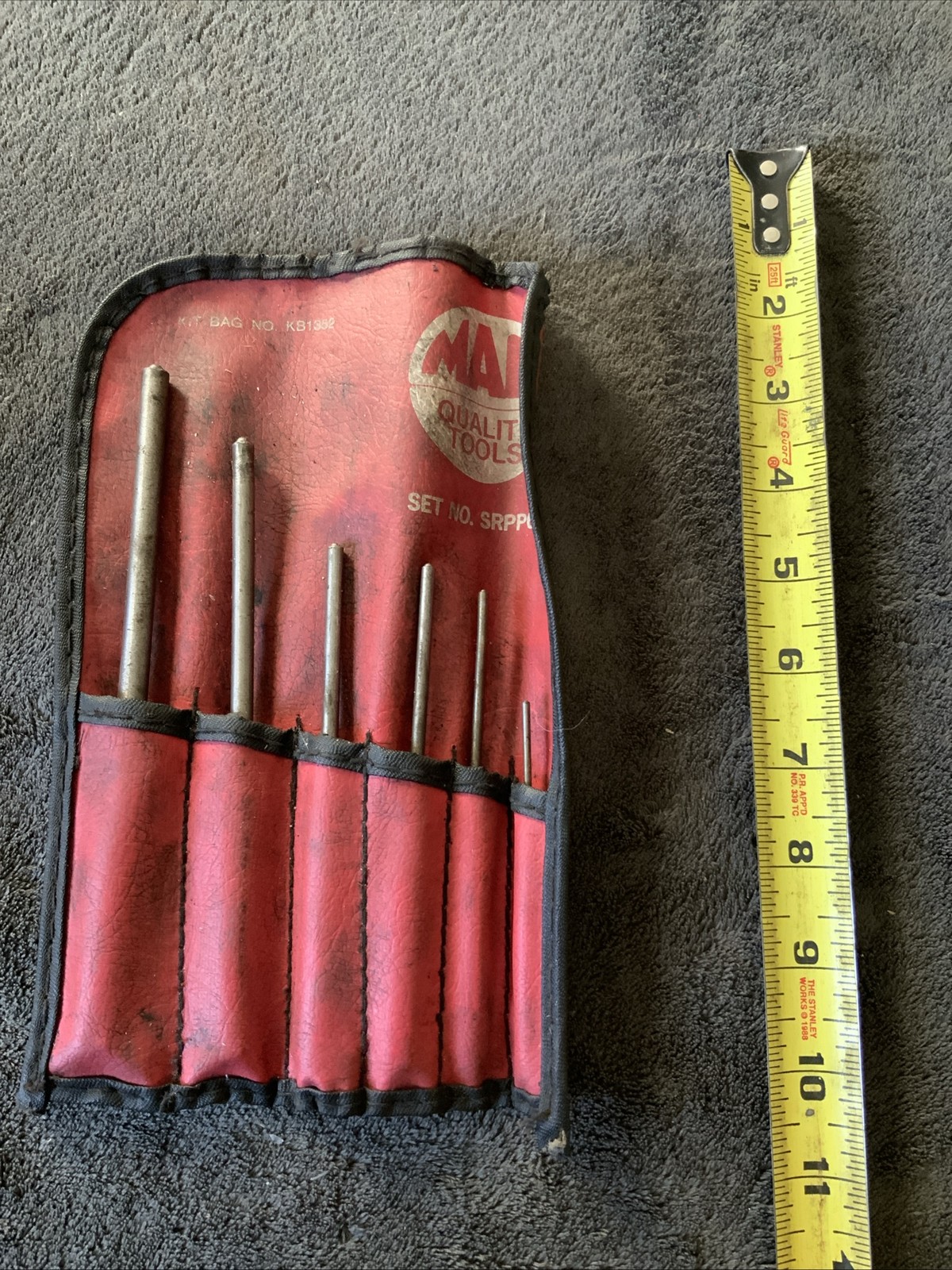 Mac Tool 6pc Roll Pin Punch Set….srpp6k….see Pics…