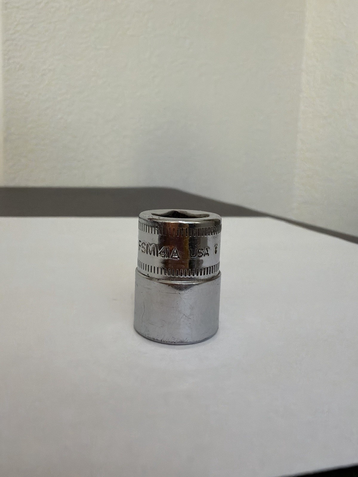 Snap-On Tools 3/8″ Dr. 14mm Metric 6 Point Shallow Chrome Socket FSM141A USA