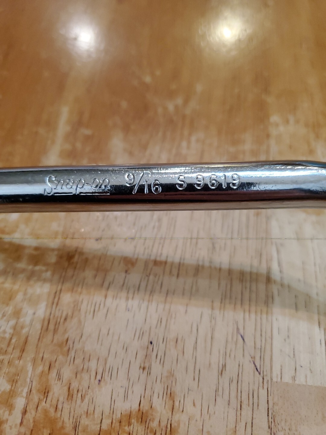 Snap On 9/16″ 12Pt SAE Chrome Door Hinge Wrench S9619