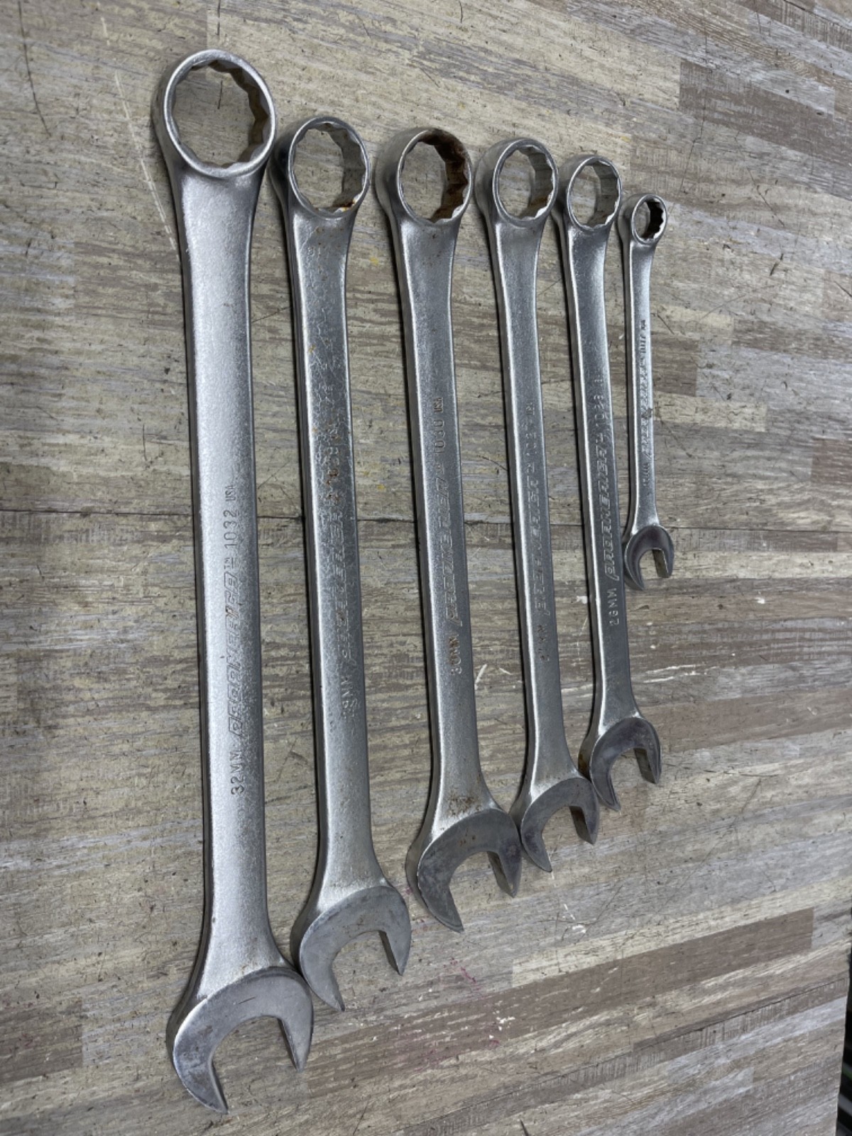 6PCS 32-17 MM Metric Combination Wrench proamerica 12 pt10-32-30-29-27-26-17