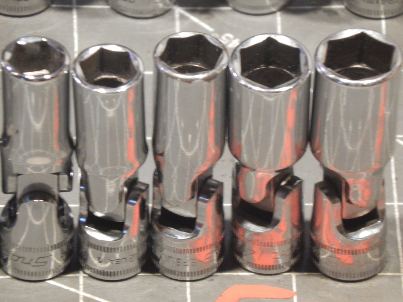 Snap On 15Pc Metric 3/8″ Drive Deep Universal Swivel Socket Set 7MM 24MM 6Pt Dr