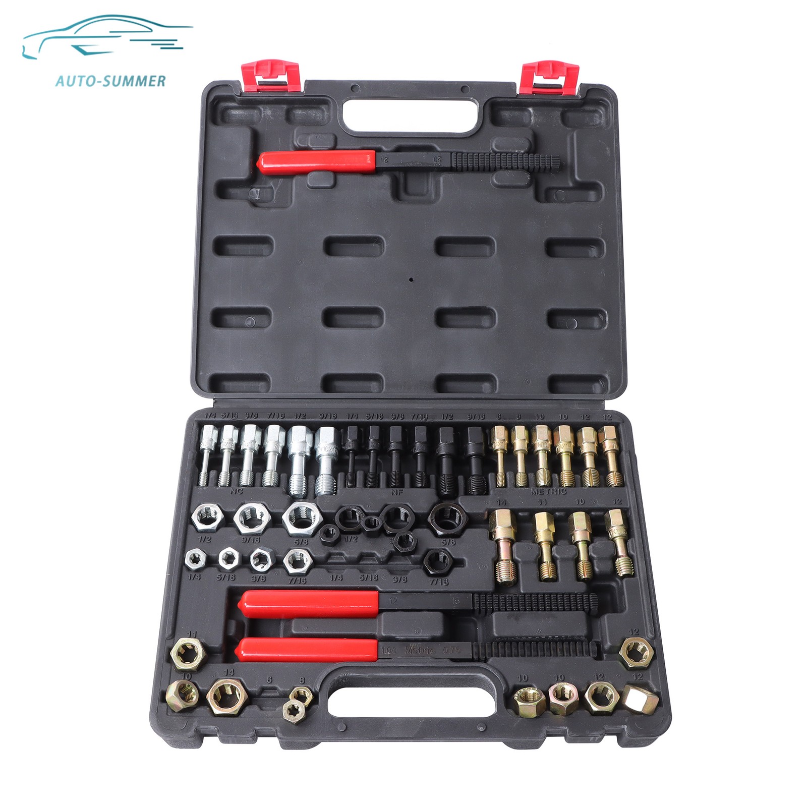 49 Pcs Thread Repair Chaser Set UNF UNC and Metric Thread Restorer Kit
