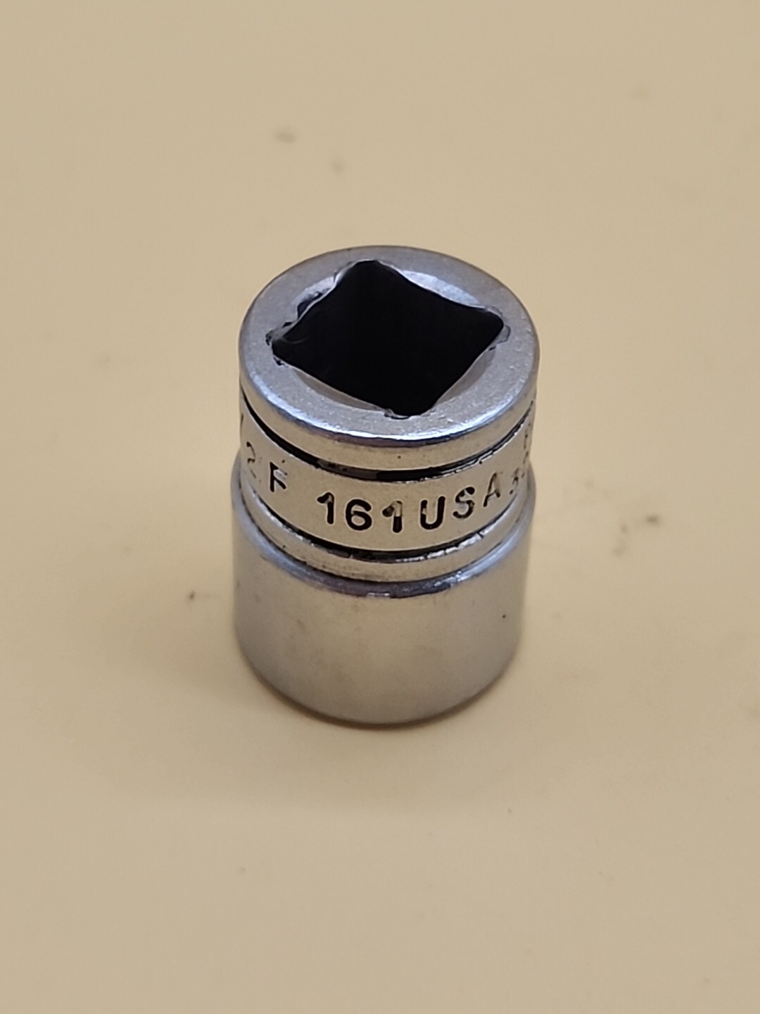 Snap-On Tools 3/8″ Drive 12pt 1/2″ SAE Shallow Chrome Socket F161 USA