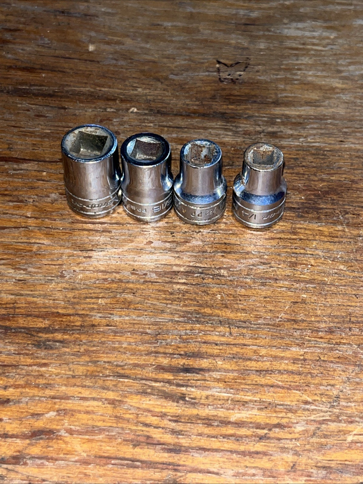 SNAP-ON Tools 3 Piece Internal Pipe Plug Socket LOT of 4 Pp412, 410, 409, 408