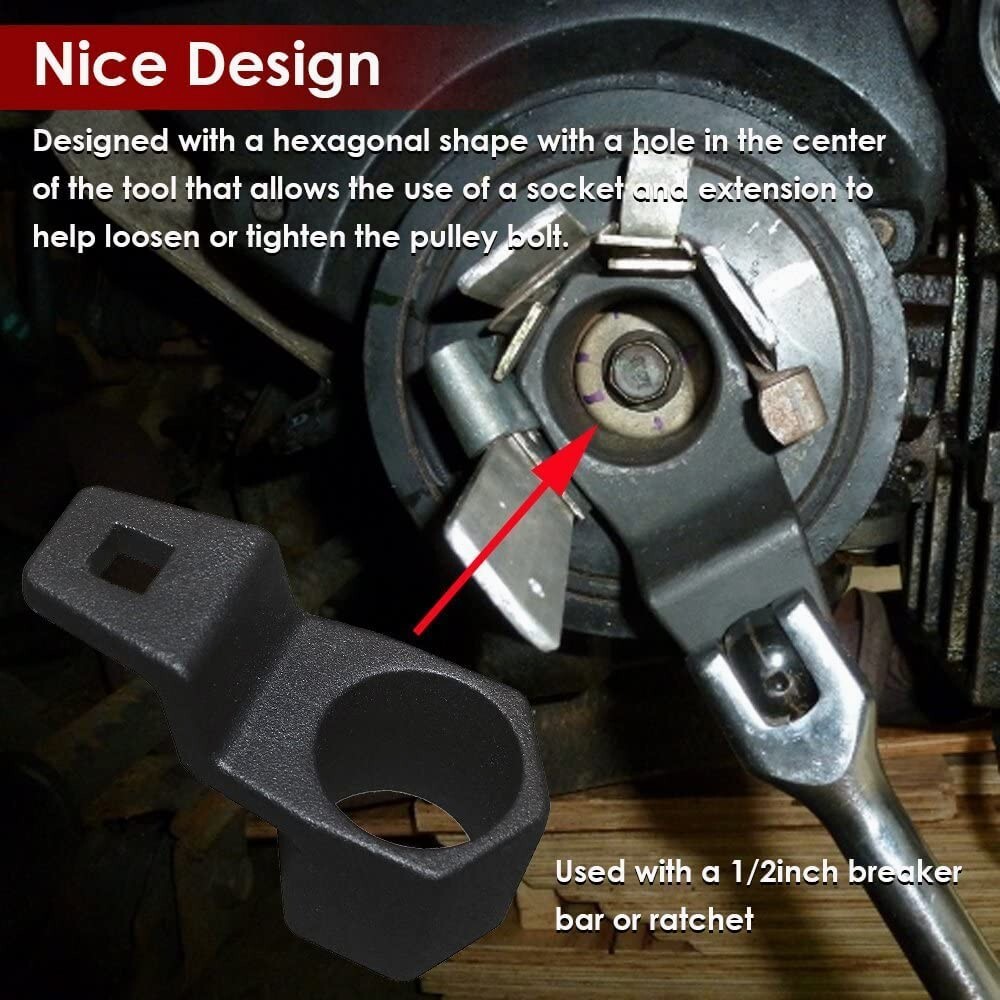 50mm Crankshaft Crank Pulley Wrench Holder Tool for Honda and Acura Engines
