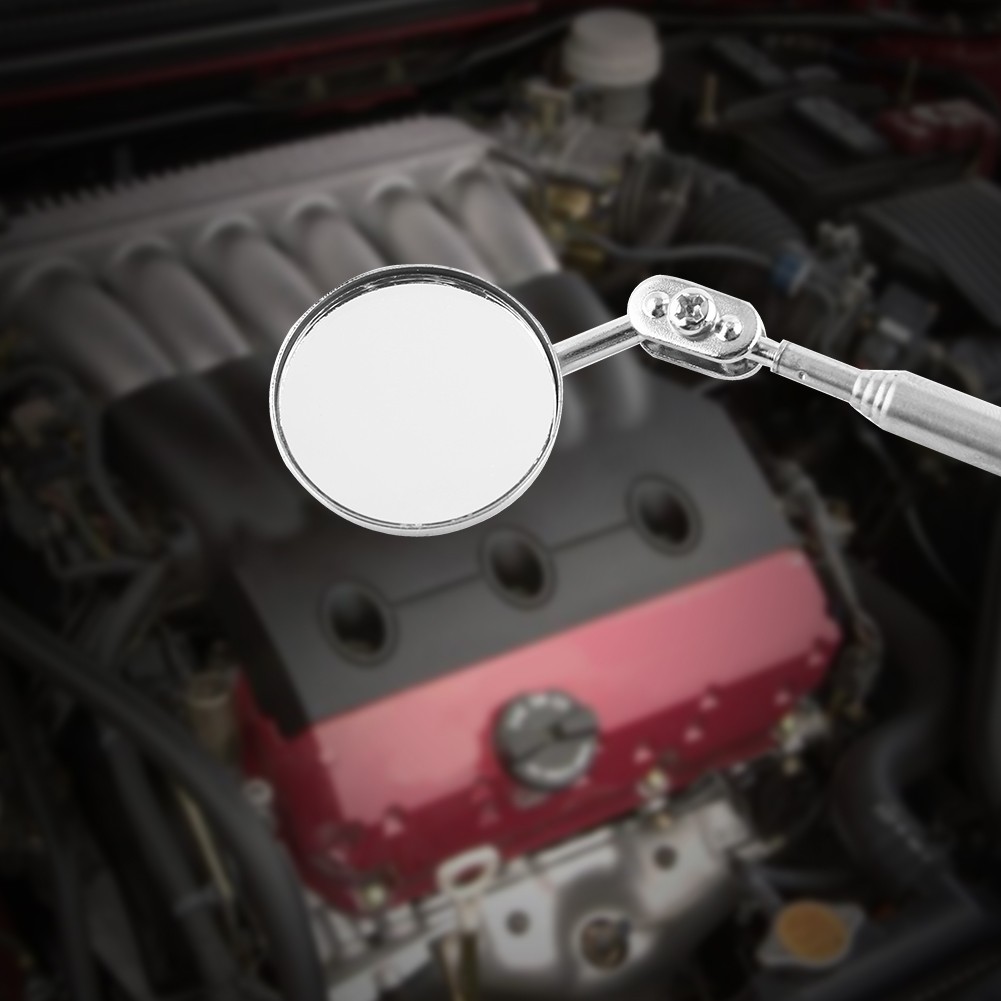 Car Telescopic Inspection Mirror Extending Detection Round Lens Hand Tool