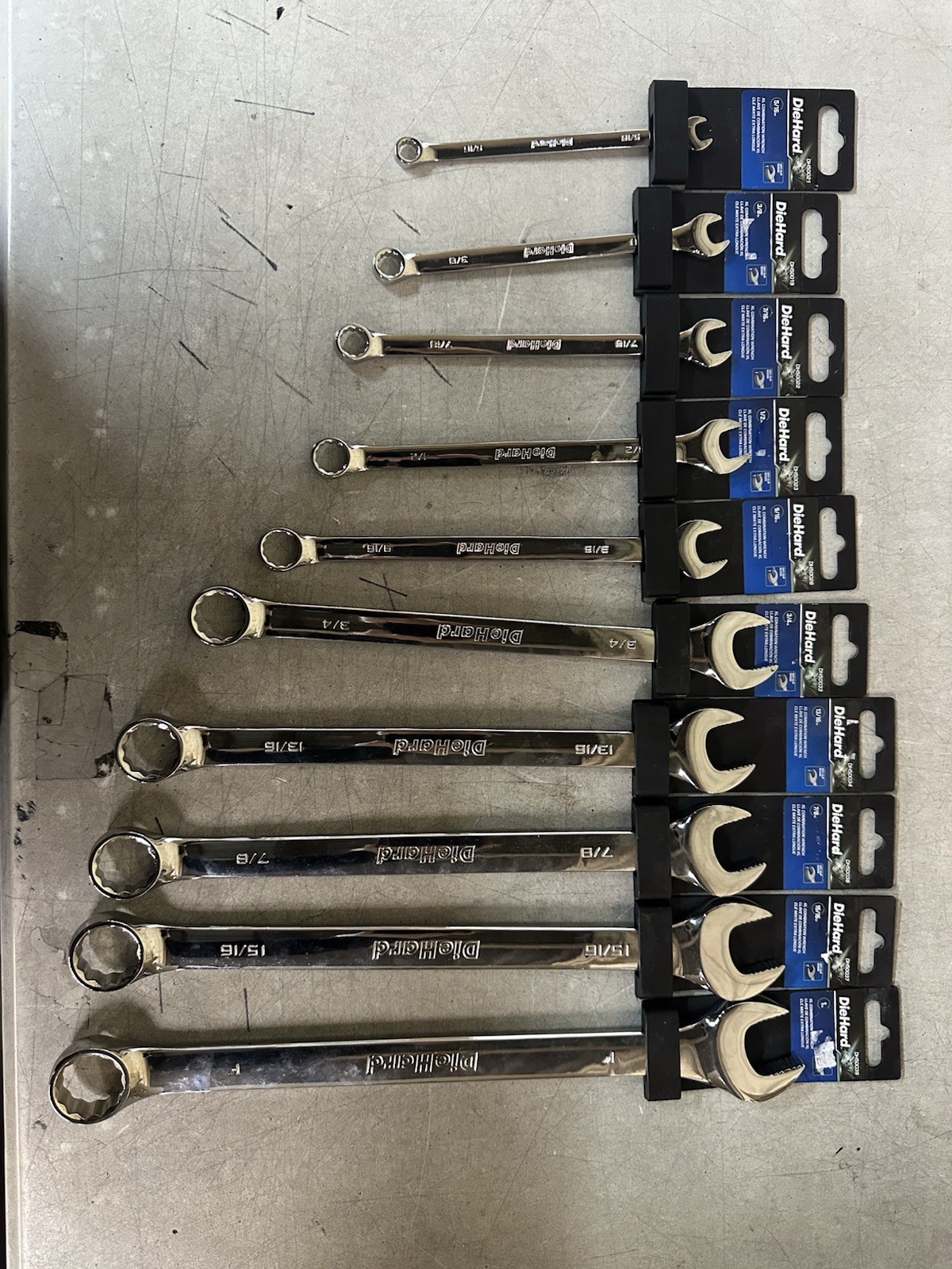 NEW DieHard XL Combination Wrench 10pc Size And PN in Description