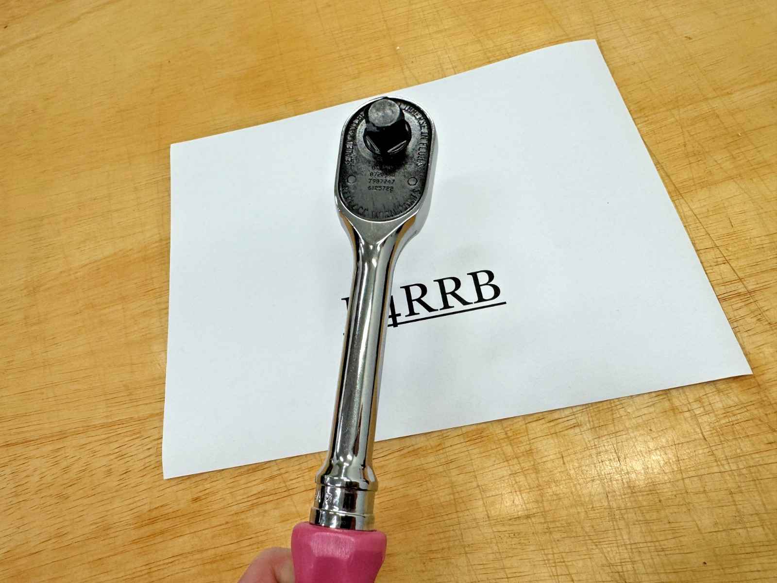 Snap-on Tools USA PEARL PINK 1/2″ Drive Hard Grip Ratchet SHD80APP RARE NOS
