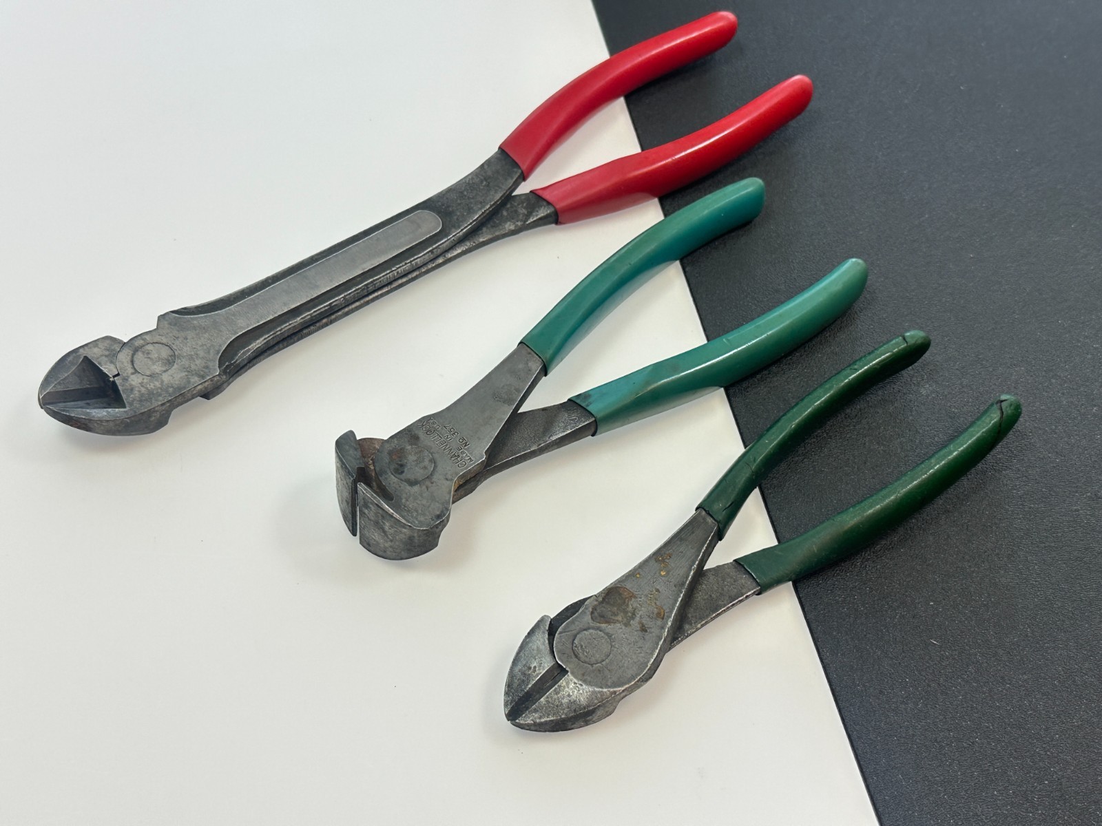 3pc Channellock 357 End Cutter Nippers, MAC 11” Long Reach & Diamond/SK Cutter