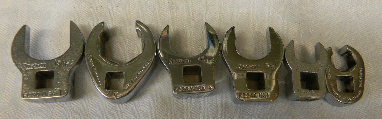 SNAP-ON 3/8″ DR 6PC CROWFOOT WRENCH SET 1/2″, 9/16″, 3/4″, 13/16″, 7/8″, 15/16″